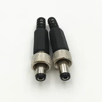 200Pcs Uzamykatelné 5.5 mm x 2.1 mm DC Male Power Plug s Šroub Matice Aretace Konektoru