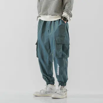 2020 Nové Módní Streetwear Běžců Muži, Boční kapsy Ležérní Hip Hop Pánské Kalhoty Harém Milenců Kalhoty