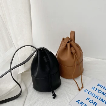 2020 Nové Ženy, Tašky Malé Značky Kolo Bucket Bag Ženy Kabelky Dámské Crossbody Taška Přes Rameno Japonsko Šňůrky Taška Celý Prodej
