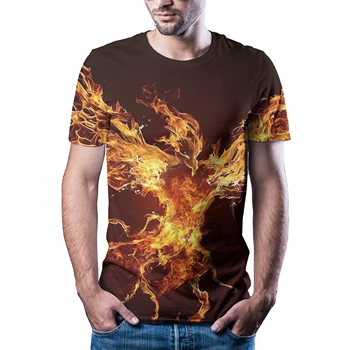 2020 summer pánské barevné cool módní krátký rukáv T-shirt 3D tištěné casual T-shirt