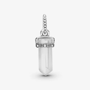 2021 Nové 925 Sterling Silver Korálky Bílá Růžová Fialová Amulet, Přívěsek Kouzlo Fit Originál Pandora Náramek pro Ženy, Šperky DIY Dárek