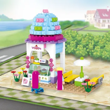 205Pcs Přátelé Stavební Bloky, Sady Girls Dream Ice Cream Shop Model Cihly Vzdělávací Hračky Pro Děti