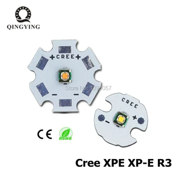 20ks Cree LED XPE XP-E R3 3535 SMD 1W 3W High Power LED Diod Studená Teplá Bílá Červená Zelená Modrá Žlutá S 20mm Star PCB Základní