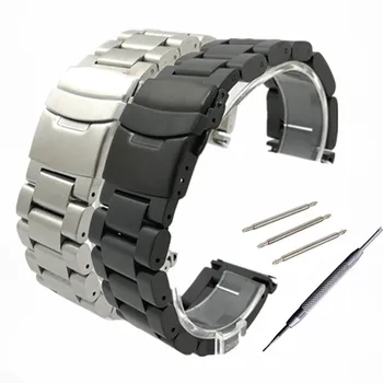 22 mm 24 mm 26 mm Pevné nerezové oceli watchband náramek z nerezové oceli hodinky Popruh Příslušenství + Nástroj