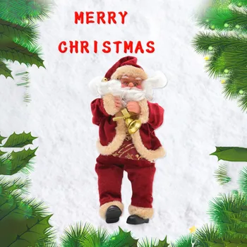 25cm Santa Claus Sedí Panenka Dům Vánoční Dárek Hračky Flanelové Okna psací Stůl Dekorace, Vánoční Dárek, Vánoční Věci
