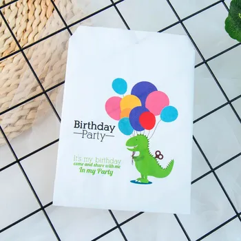 25pcs kraft papír happy birthday léčbě laskavost tašky pro dětské narozeninové party dekorace, cukroví, popcorn každé dárkové tašky
