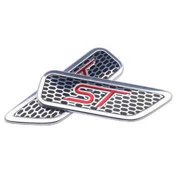2ks 3D Hliníkové ST Logo Auto Tělo Nálepka Kovový Odznak, Nálepka Znak, Nálepka Příslušenství Pro FORD FIESTA MONDEO Car Styling