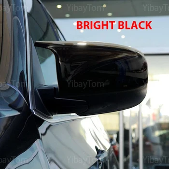 2ks Boční Křídlo Zpětného modified car styling Světlé černé Uhlíkové Vlákno Vzor Zrcadlo Kryt čepice Pro BMW X5 E70 X6 E71 2008-2013