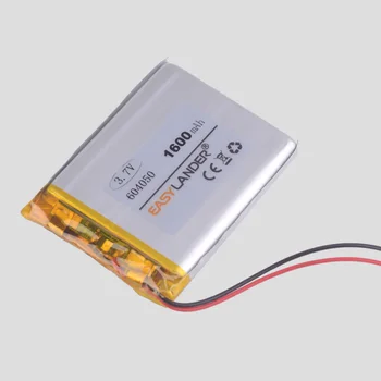 3.7 V 604050 1600mAh Li ion polymer lithium baterie Pro bezdrátový telefon navigator walkman dvr rekordér, mp3 Přehrávač, gps hračka