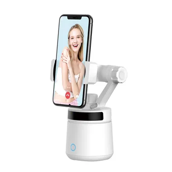 360 Stupňů Otočit Desktop Smartphone Mount Držák S Nastavitelnou Rychlostí Vysílání, Live Streaming, Smart Selfie Stick Multifunkční
