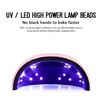 36W Lampa na Nehty UV Lampa 12LED USB Nabíjecí Nehtů Gel Vlasů Lampa Profesionální Lampa Pro Manikúru