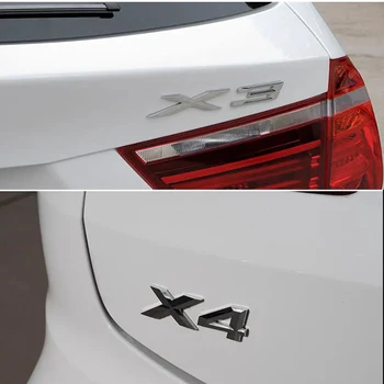3D Logo Nálepka Pro BMW GT X3 E83 F25, X4 F26 X5 E53 E70 F15 X1 E84 F48 X2 F39 X6 F16 E71 X7 G07 Z4 E85 E89 Kufru Auta Odznak Slova