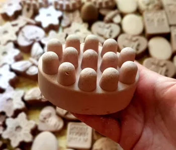 3KS 4 Dutiny Silikonové Mýdlo Formy pro 3D Masážní Terapie Bar Mýdla Nástroje DIY Domácí Oválný Spa Mýdlo Formy Formy Formy Pryskyřice