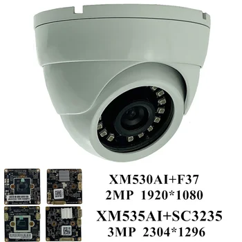 3MP 2MP IP Kovové Stropní Dome Kamera H. 265 XM535AI+SC3235 2304*1296 XM530+F37 1080P 18 Led IRC CMS ONVIF XMEYE P2P RTSP