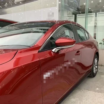 4ks venkovní Dveře vnitřní Zpětné Zrcátko Strip Kryt Střihu Vhodné Pro Mazda 3 Mazda3 2019 2020 Doplňky Exteriéru ABS Chrom Styl