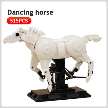 515pcs MOC Tančící Kůň Simulační Model Stavebních Bloků Vzdělávací Obrázek Děti, Zvíře, Cihly DIY Hračky Pro Děti Vánoční Dárek