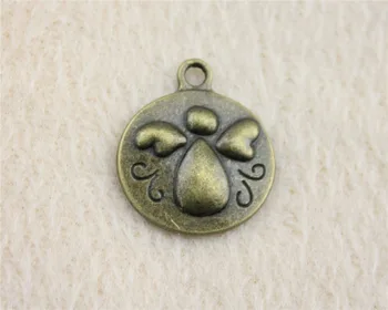 60pcs/mnoho 18mm starověké bronzový Anděl kouzlo Přívěsky DIY šperky náramek náhrdelník náušnice