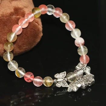 9 typy žen náramek multicolor meloun quartz crystal 6mm 8mm kulaté korálky náramek, přívěsek, přívěsky diy šperky 7.5 inch B2112