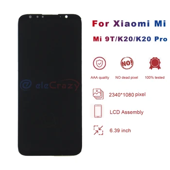 AAA Amoled LCD Pro XiaoMi Mi 9T Displej pro RedMi K20/K20 Pro Touch Screen Digitizér Montáž Zdarma dárek