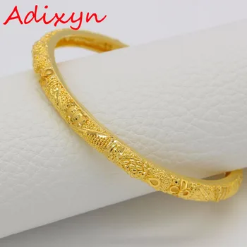 Adixyn 6,5 cm/2,6 palce Africké Náramky Pro Ženy, Zlato, Barevné Náramky&Náramky Etiopské/Arabské/Blízký Východ Párty Dárky N0024