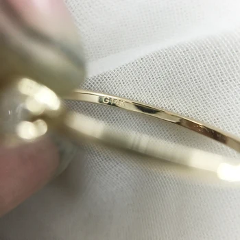 AEAW DF Moissanite Diamant 3mm Zapojení Solarite Prsten pro Ženy v 14K Žluté Zlato