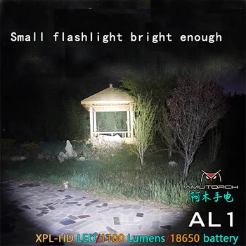 Amutorch AL1 XPL HD 1000LM L-tvaru Rohové LED Svítilna Hliníkové Slitiny / Titanové slitiny ocas magnet Pracovní Světlo 18650 baterie