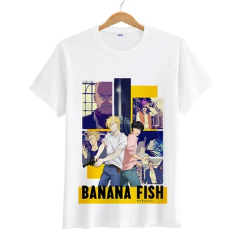 Anime BANÁN RYBY Cosplay Kostýmy pánská trička Banán Ryby Tisk Trička Trička Letní Krátký Rukáv T Košile Topy Pro Ženy CS333