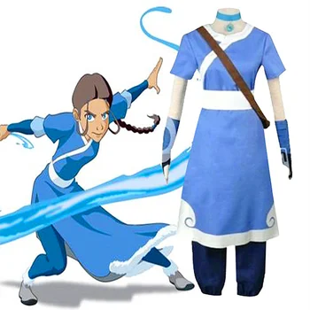 Anime Katara Cosplay Kostýmy Avatar the last Airbender Cosplay Kostýmy