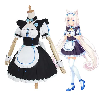 Anime vanilka nekopara cosplay vanilka čokoláda služka kostým spawn služka jednotné nekopra cosplay kočka neko dívka, kostým, žena