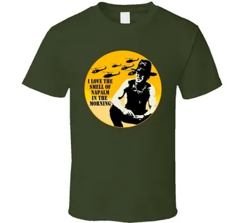 Apokalypsa 70. letech Válečný Film Duvall Kilgore Parodie Ventilátor Topy Tee T-Shirt T-Shirt Volné Velikosti