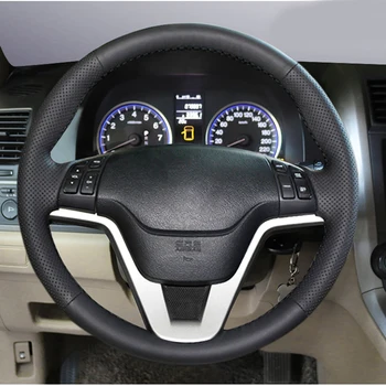 Auto Doplňky Kožené Ručně šité Volant Kryt Pro Honda CRV CR-V 2007 2008 2009 2010 2011