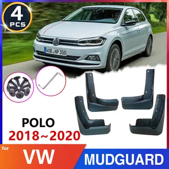 Auto Pneumatiky Blatník Mud Klapky pro Volkswagen VW Polo MK6 AW 2018 2019 2020 Auto Zástěrky Splash Stráže Auto Samolepky Příslušenství
