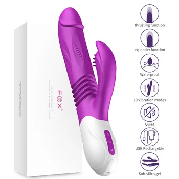 Automatické vložení Rozšíří žena vibrátor, dildo, lízání dospělý sex hračky, Vibrátor ženské masturbace teleskopické masážní stick hračka