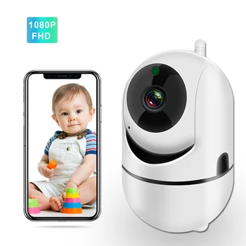 Baby Monitor s Kamerou 1080P HD Bezdrátové Wi-fi Plakat Děti, Chůva Kamery, Noční Vidění obousměrný Audio Spací Video IP Kamery
