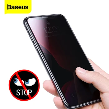 Baseus 2ks 0,3 mm Screen Protector Tvrzené Sklo Pro iPhone 11 2019 Anti Vykukující Ochranné Krycí Sklo Pro iPhone 11Pro XI Max