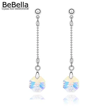 BeBella ženy crystal dlouhý přívěsek náušnice s Krystaly od Swarovski