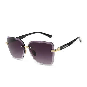 Bezrámové Náměstí sluneční Brýle, Ženy Candy Barvy Sluneční Brýle Kovové Gradient Brýle UV400 солнцезащитные очки