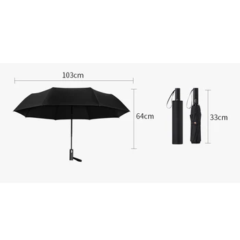 BLA Nové Módní Čisté Obchodní Vzor 3-Skládací Automatický Deštník, Déšť, UV Deštník Pro Ženy, Muže, Větruodolný Deštníky YS200151