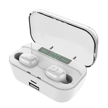 Bluetooth 5.0 Headset G6S Digitální Displej Sluchátka Power Bank 2200mAh vysokokapacitní TWS Bezdrátové sluchátka s mikrofonem