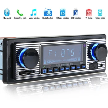 Bluetooth autorádio MP3 Přehrávač, Stereo, USB, AUX Classic Car Stereo Audio 12 PIN PC