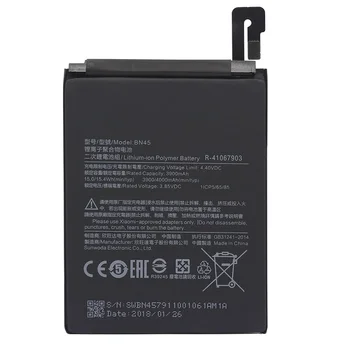 BN45 Mobilní Telefon Baterie Pro Xiaomi Mi Note 2 Redmi Note 5 Náhradní Baterie s Vysokou Kapacitou 3900mAh