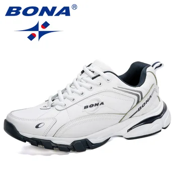 BONA 2020 Nový Příjezdu Běžecké Boty Muži Venkovní Sportovní Obuv Akční Kožené Tenisky Muž Neklouzavé Chůze Byty Boty Módní