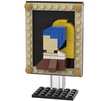 BuildMoc Tvůrce Klasické Postavy autoportrét Stavební Bloky MOC Creator Obrázek Model Portrét Nastavit Cihly Vzdělávací Hračky
