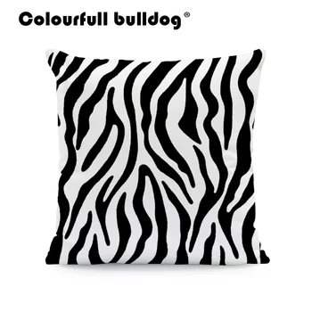 Bílá a Černá Zebra Hodit Polštář Případech Geometrie Pruhované Potahy na Polštáře Domů Obývací Pokoj, Kancelář Gauč, Dekorace, Polštářky