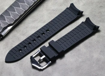 Bílá Černá Měkká Venkovní zakřivené Silikonové Pryže Watchband 18mm 20mm 22mm Pro Seiko Oris Omega Roli vodotěsné Hodinky Popruh popruh