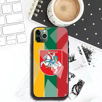 Bělorusko Litva Vlajka státní Znak Telefon Pouzdro Tvrzené Sklo Pro iPhone 12 pro max mini 11 Pro XR XS MAX 8 X 7 6S 6 Plus SE