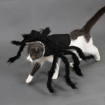 Cat Halloween Kostýmy pro Malé Psy Pavouk Oblékání Oblečení Horor Dlouhou Srst Nohy Legrační Kostým pro Kočky Čivava Yorkie