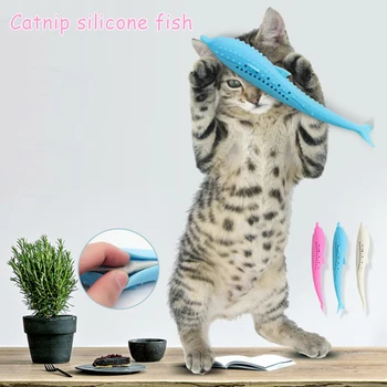 Catnip Hračka Kočka Silikonové Ryby, Delfín Tvar Kočka Teether Hračka Silikonového Materiálu Pro Dlouhodobé Použití S Dobrou Tolerancí A12