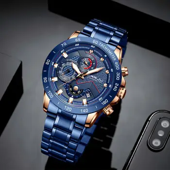 CRRJU Módní muži hodinky Top Značky Luxusní Chronograf náramkové Hodinky mužské Nepromokavé Sportovní Quartz hodinky muži hodiny relogio masculino