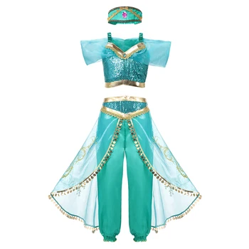 Deluxe Dítě Dívka Letní Princezna Mořská Panna Šaty Jasmine, Sněhurka Halloween Elsa Moana Kostým Děti Jednorožec Sofia Party Oblečení